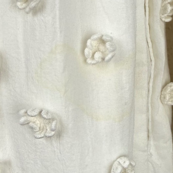 Cami Nyc Womens White Floral Appliqué Long Sleeve Cotton Carolina Mini Dress XS - Picture 11 of 16